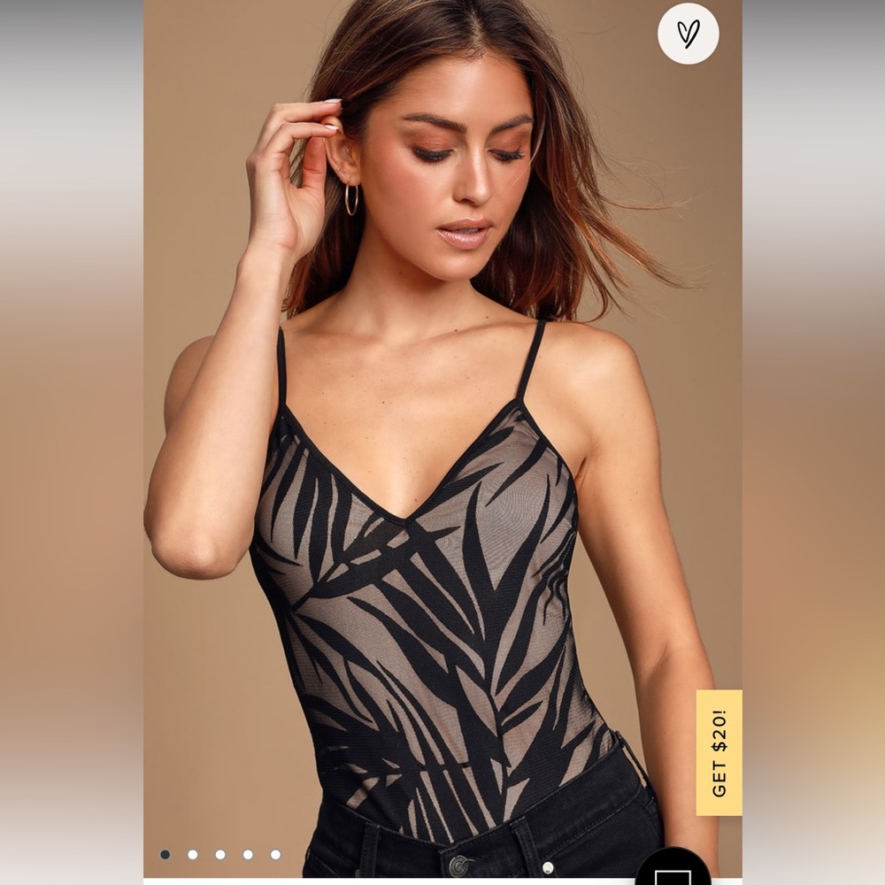 Lulus Black Mesh Bodysuit - Picture 2 of 3